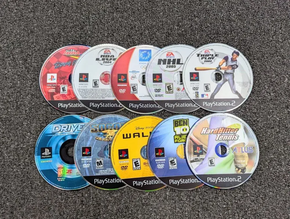 Lot of 10 Sony PlayStation 2 PS2 Games Loose Discs in Jewel Cases Tested